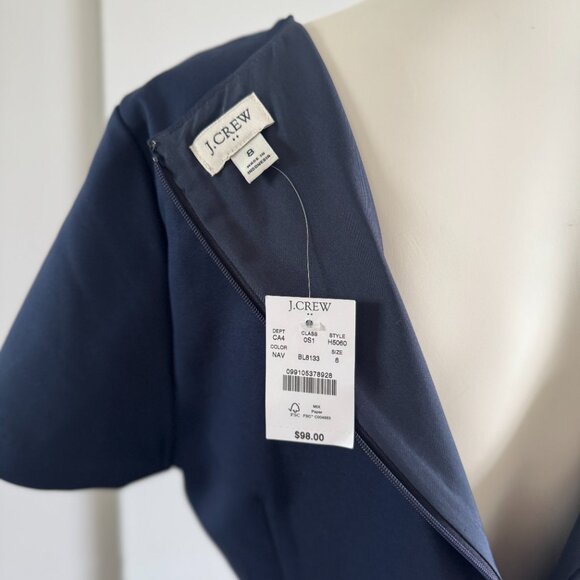 NWT J Crew Dress Women's Navy Blue - Picture 4 of 5